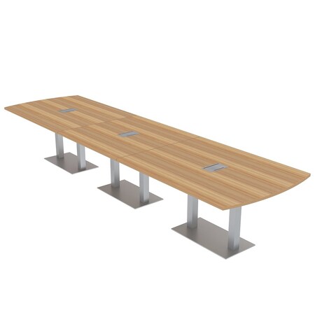Skutchi Designs 45 in W, 166 in L, 29 in H, Engineered Wood Top, Brown HAR-AREC-46X168-DOU-ELEC-XD21